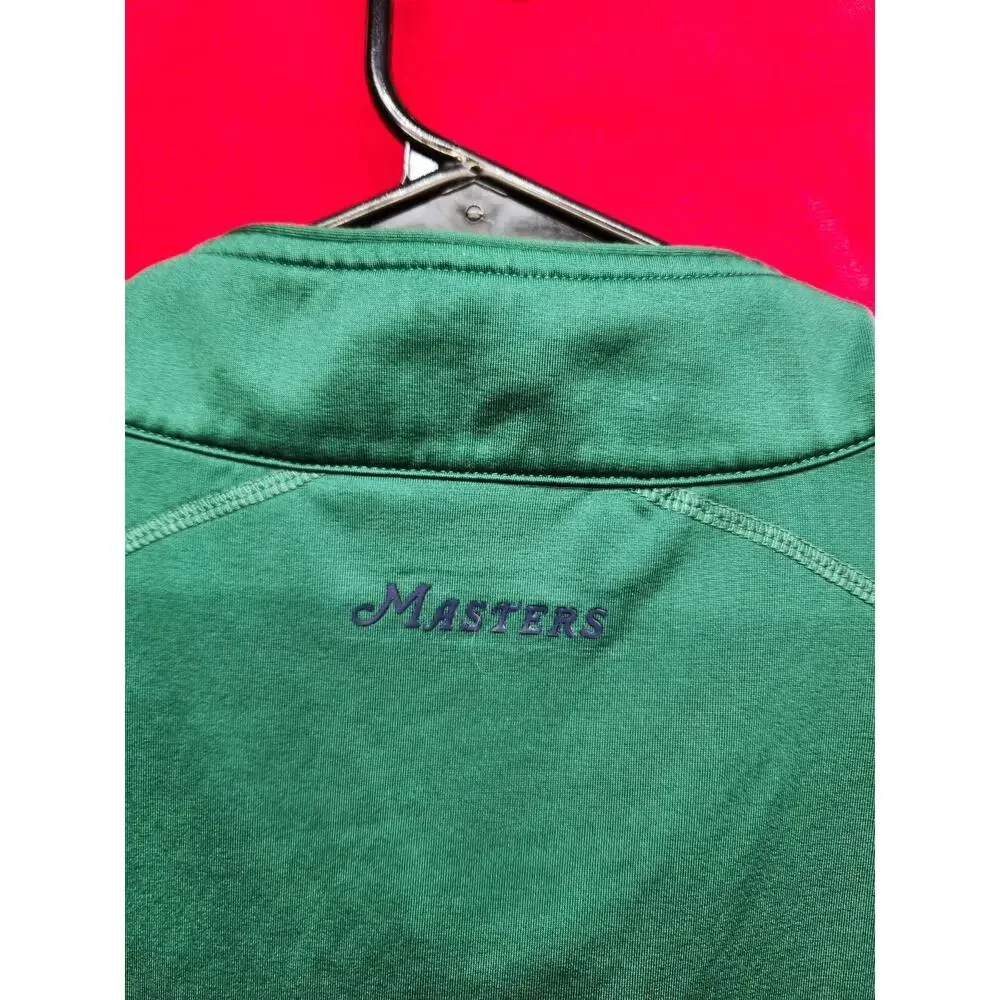 Masters Tech Augusta National 1/4 Zip Pullover Green Golf Jacket Mens Small - Picture 14 of 14